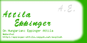 attila eppinger business card
